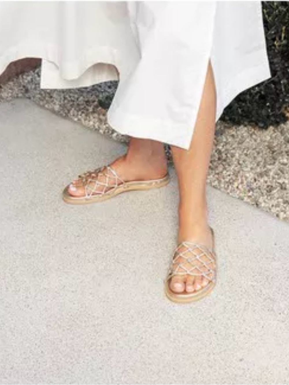 New FINAL PRICE size 9 Harpy Gold WOOHARPY slide Sandal.Reg $260. $ave $185! - Picture 9 of 15